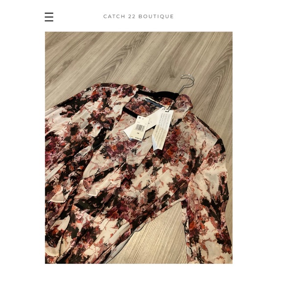 IRO Printed Dress with Ruffles SZ 38 *Brand New - Picture 4 of 4